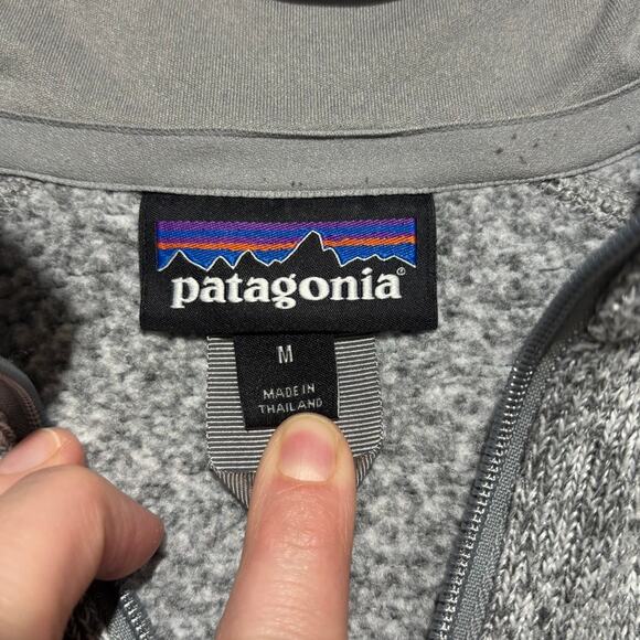 Patagonia Women's Better Sweater 1/4 Zip Fleece Pullover Medium Heather Gray - Picture 6 of 12